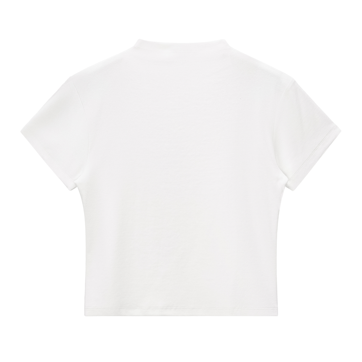 Mirror Logo — Mock Neck, White