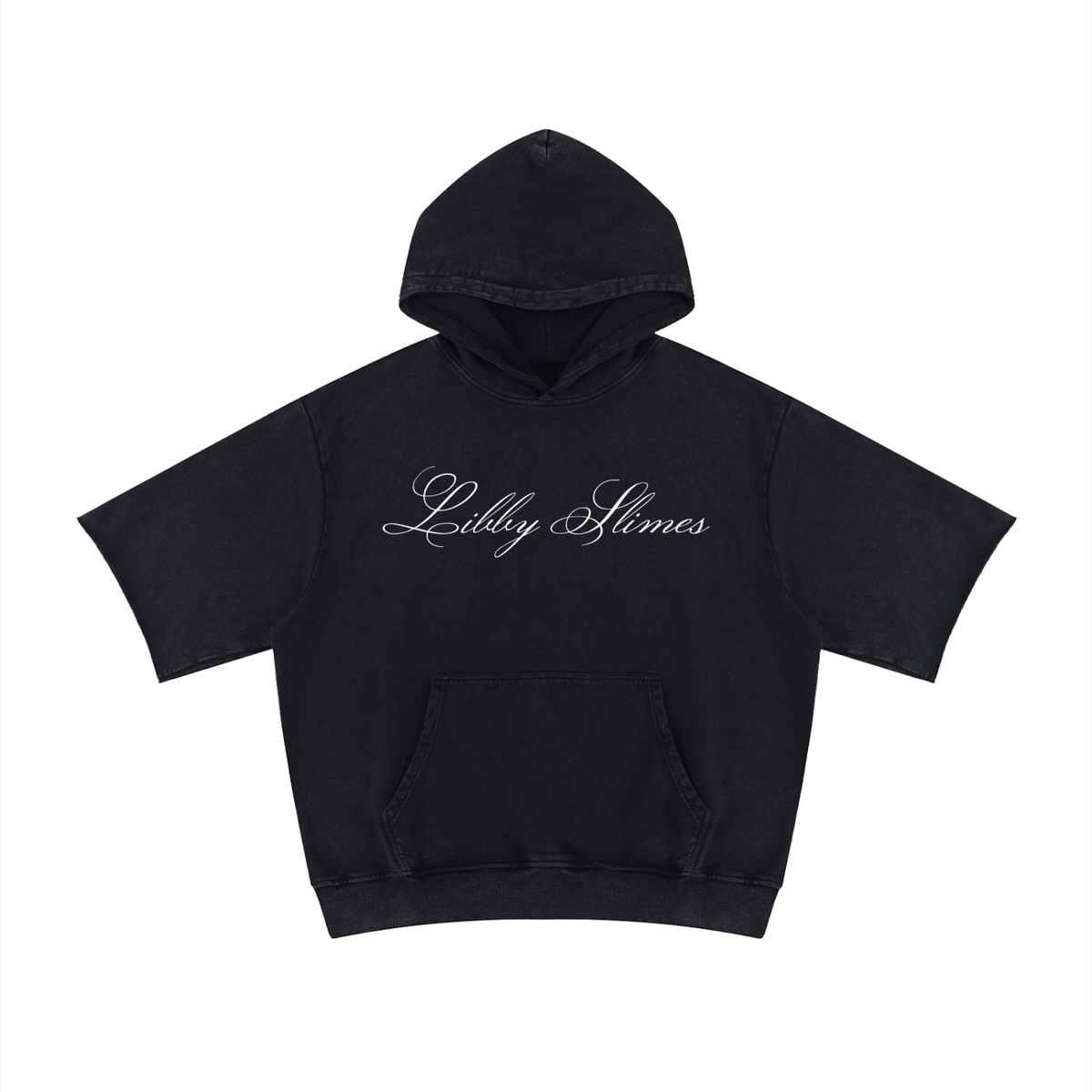 Mineral Wash Short Sleeve Hoodie