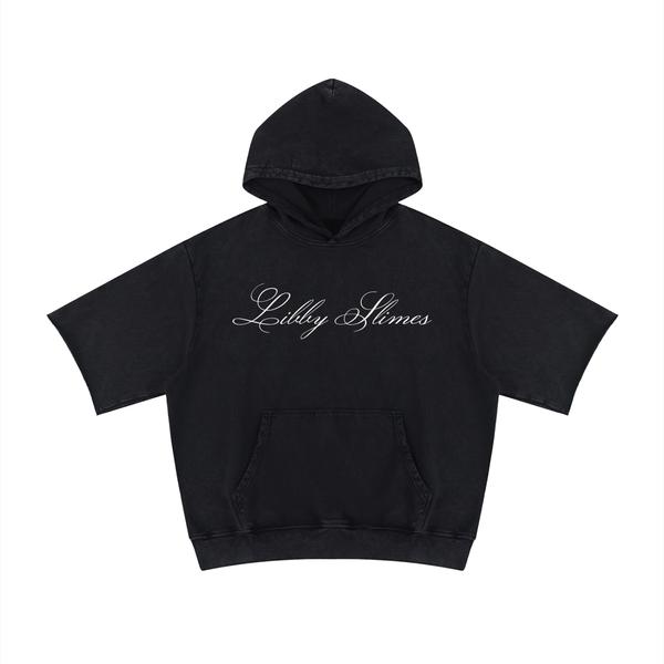 Mineral Wash Short Sleeve Hoodie