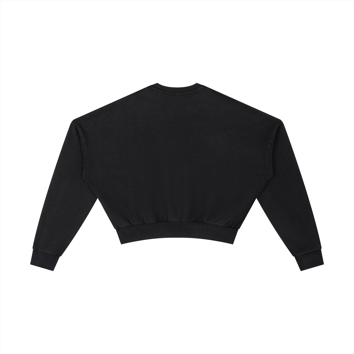 Mirror Logo — Cropped Sweatshirt, Black