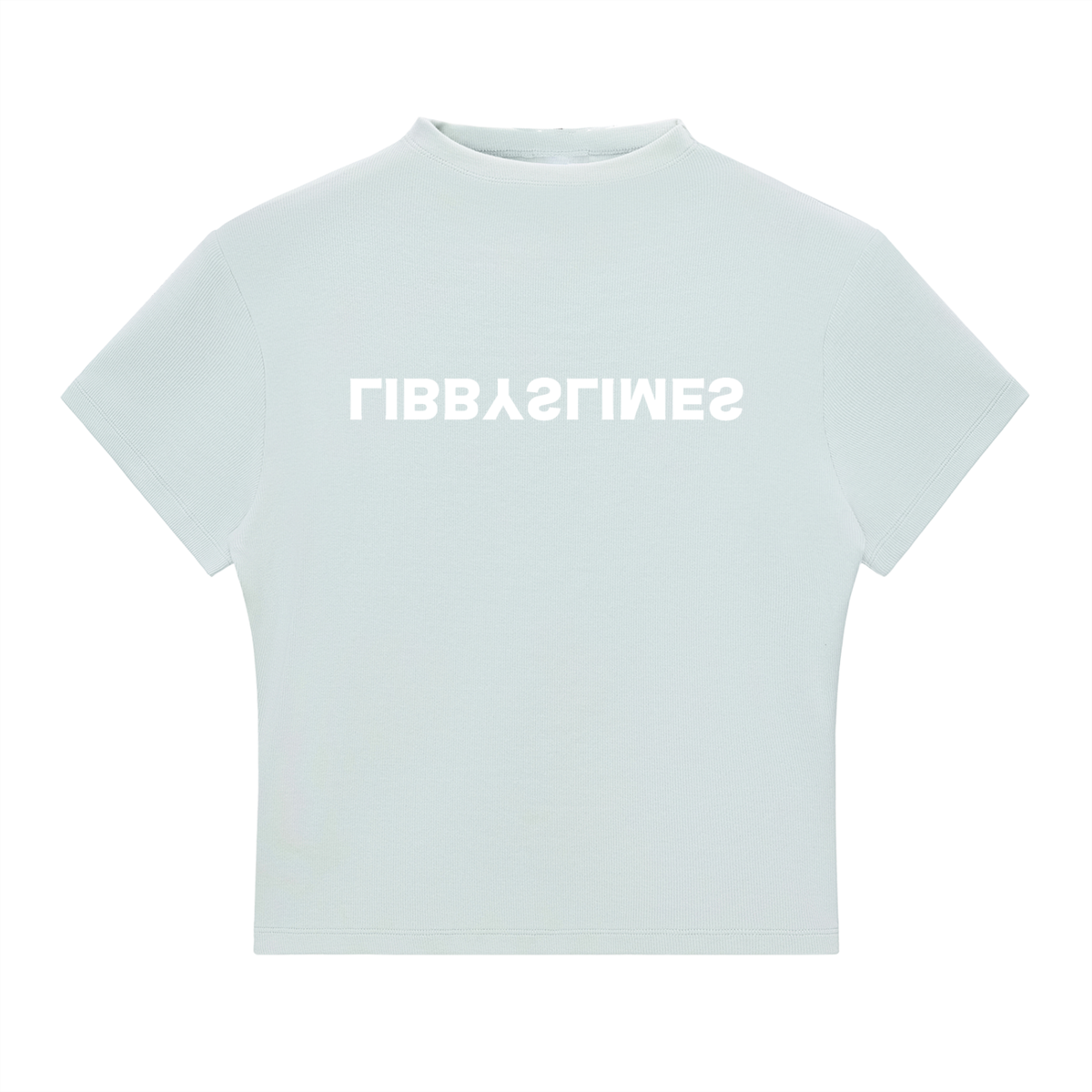 Mirror Logo — Mock Neck, Water Blue