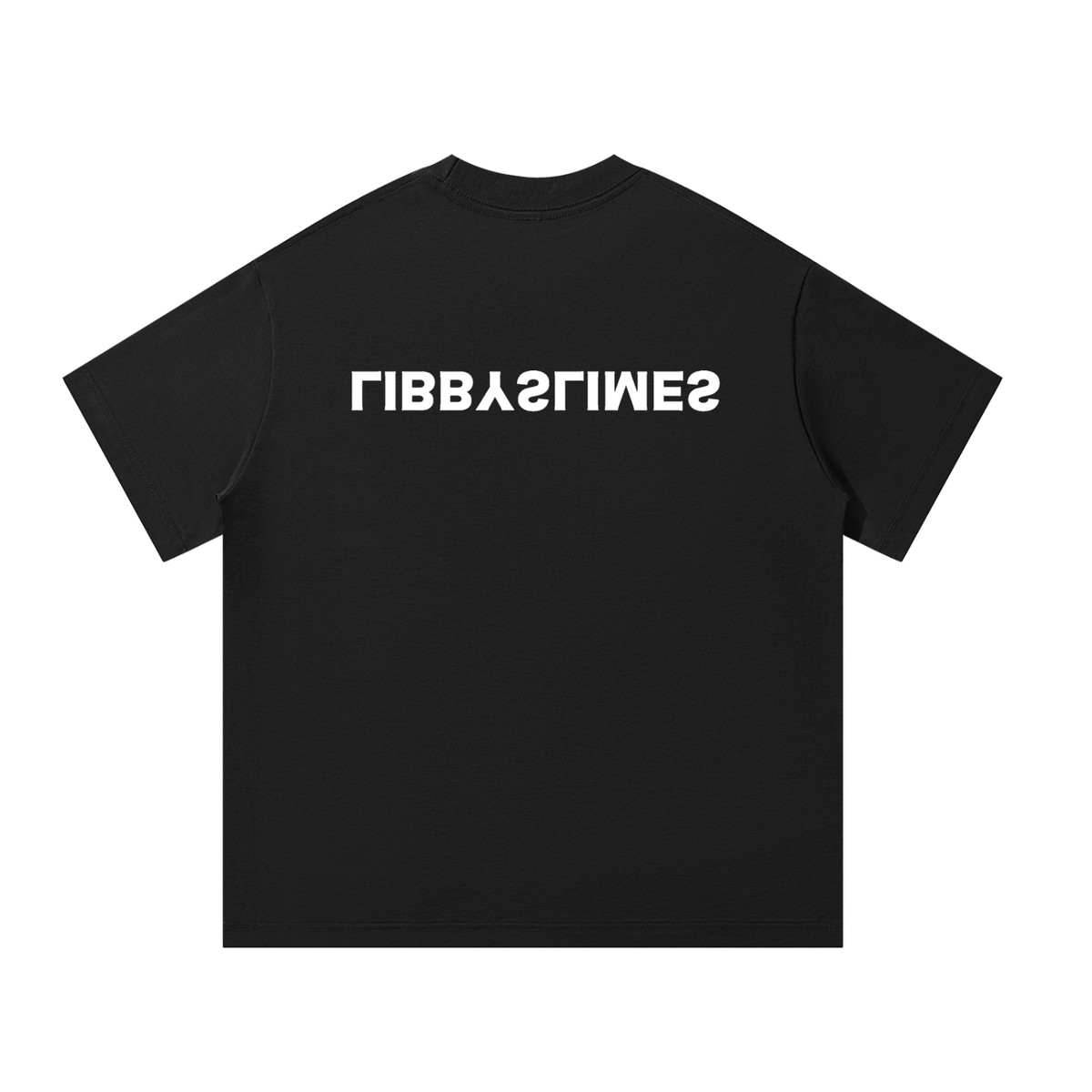 Mirror Logo — Oversized Tee, Black