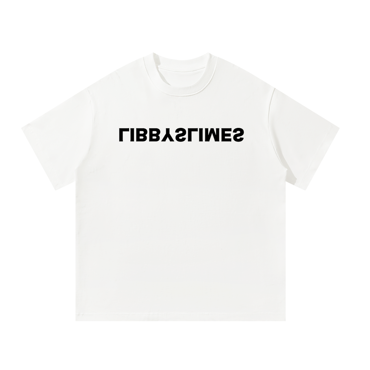 Mirror Logo — Oversized Tee, White