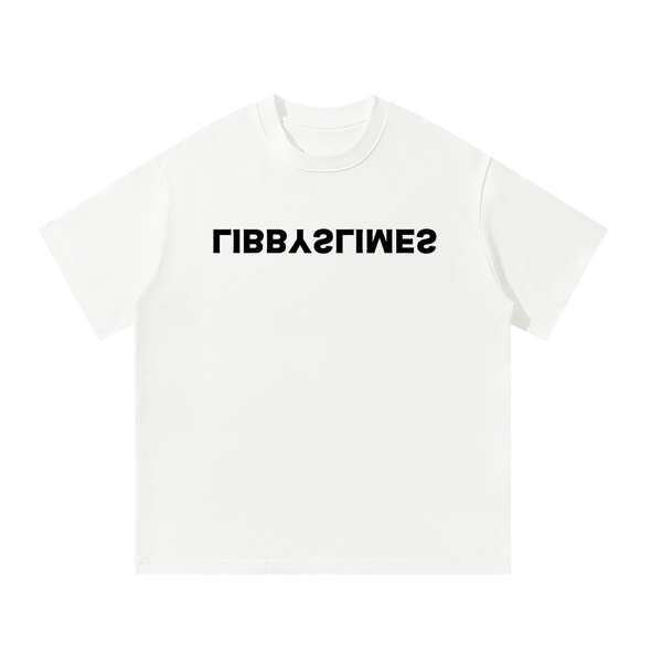 Mirror Logo — Oversized Tee, White